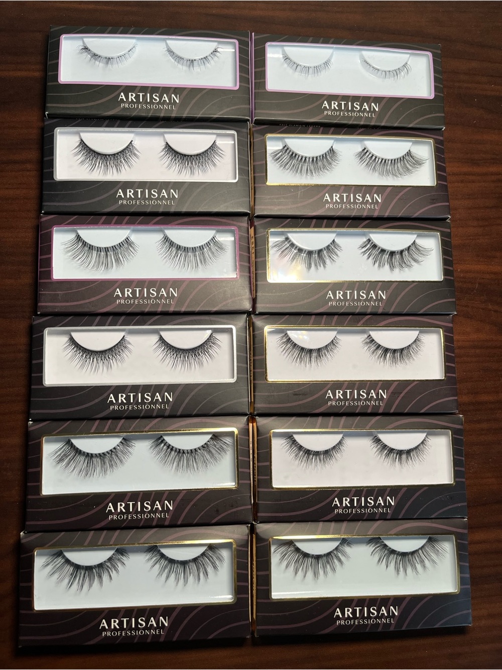 12 box of false eyelashes ARTISAN professional